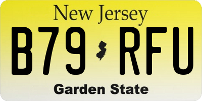 NJ license plate B79RFU
