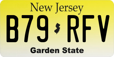 NJ license plate B79RFV