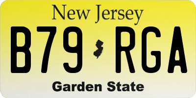NJ license plate B79RGA