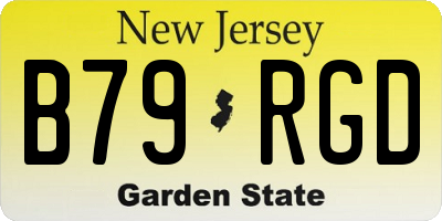 NJ license plate B79RGD