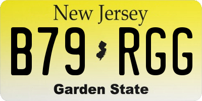 NJ license plate B79RGG