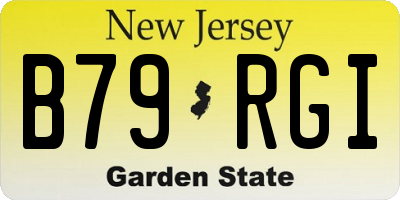 NJ license plate B79RGI