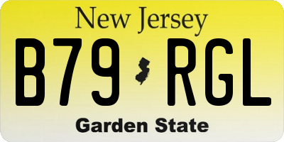 NJ license plate B79RGL