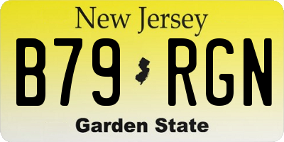 NJ license plate B79RGN
