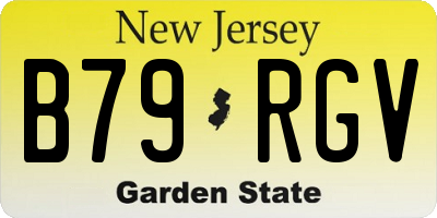 NJ license plate B79RGV