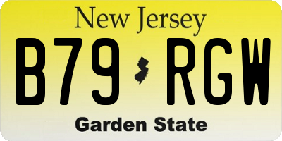 NJ license plate B79RGW