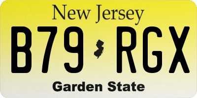 NJ license plate B79RGX