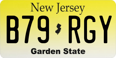 NJ license plate B79RGY
