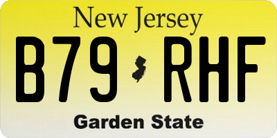 NJ license plate B79RHF