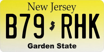 NJ license plate B79RHK