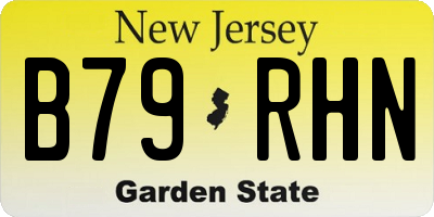 NJ license plate B79RHN