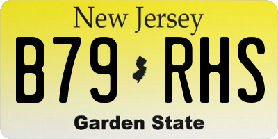 NJ license plate B79RHS