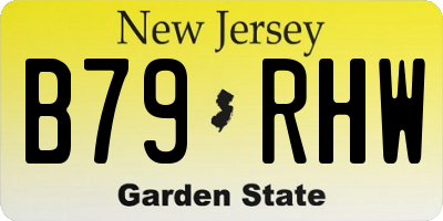 NJ license plate B79RHW
