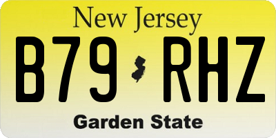 NJ license plate B79RHZ