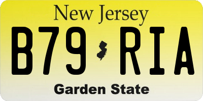 NJ license plate B79RIA