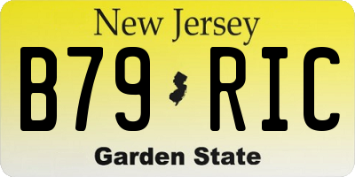 NJ license plate B79RIC