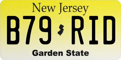 NJ license plate B79RID