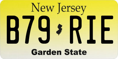NJ license plate B79RIE
