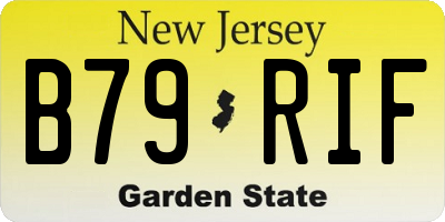NJ license plate B79RIF