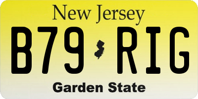 NJ license plate B79RIG