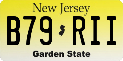 NJ license plate B79RII