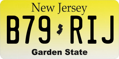 NJ license plate B79RIJ
