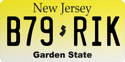 NJ license plate B79RIK