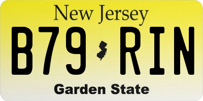 NJ license plate B79RIN