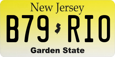 NJ license plate B79RIO