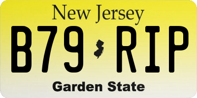 NJ license plate B79RIP
