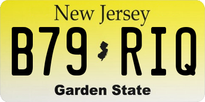 NJ license plate B79RIQ