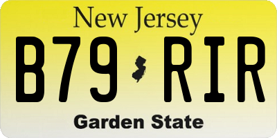 NJ license plate B79RIR