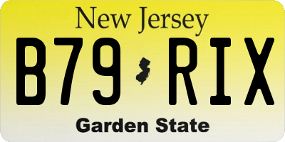 NJ license plate B79RIX