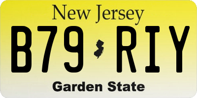 NJ license plate B79RIY