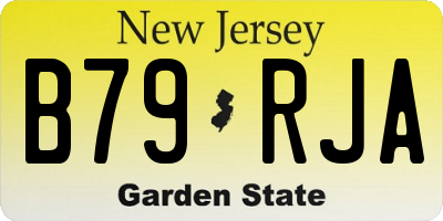NJ license plate B79RJA