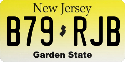 NJ license plate B79RJB