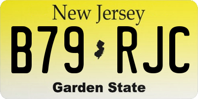 NJ license plate B79RJC
