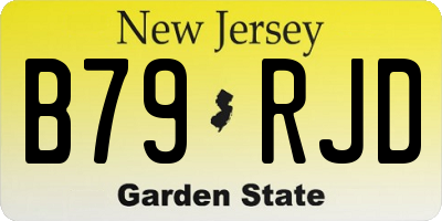 NJ license plate B79RJD