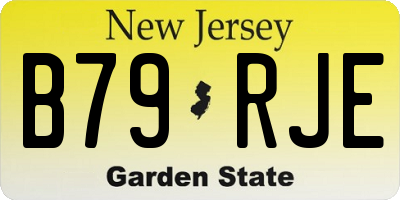 NJ license plate B79RJE