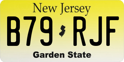 NJ license plate B79RJF
