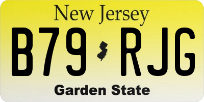 NJ license plate B79RJG