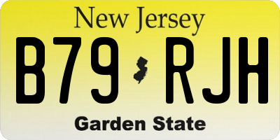 NJ license plate B79RJH