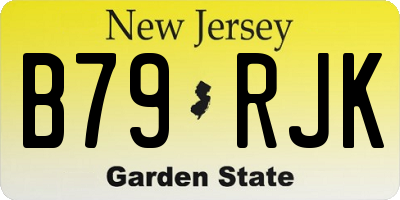 NJ license plate B79RJK