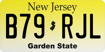 NJ license plate B79RJL