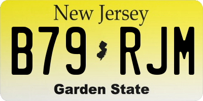 NJ license plate B79RJM