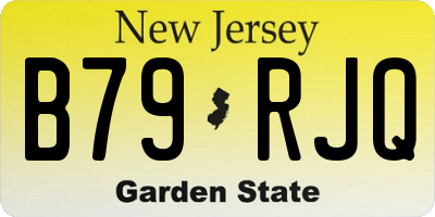 NJ license plate B79RJQ