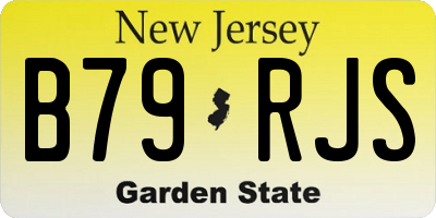 NJ license plate B79RJS