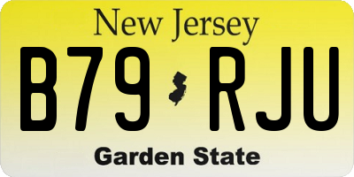 NJ license plate B79RJU