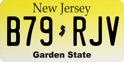 NJ license plate B79RJV