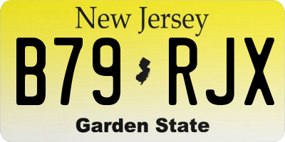 NJ license plate B79RJX
